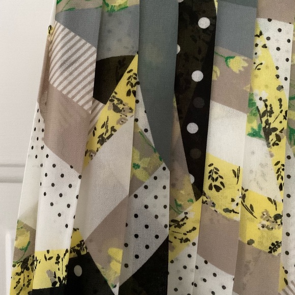 Calvin Klein Pleated Chiffon Midi Skirt Size 6 Multicolor - Picture 7 of 8